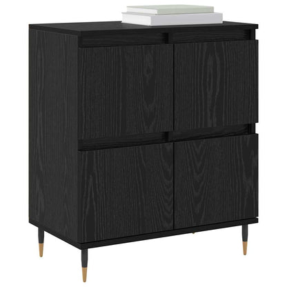 Skap 3 pcs Svart eik 180 x 35 x 70 cm Konstruert tre