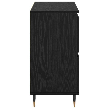 Skap 3 pcs Svart eik 180 x 35 x 70 cm Konstruert tre