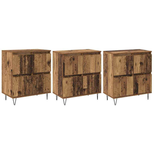 Skap 3 pcs Gammelt tre 180 x 35 x 70 cm Konstruert tre