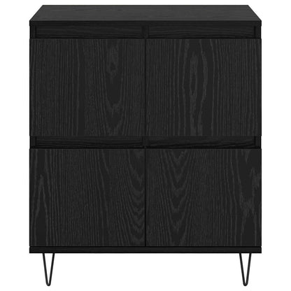 Skap 3 pcs Svart eik 180 x 35 x 70 cm Konstruert tre