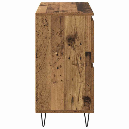 Skap 2 pcs Gammelt tre 120 x 35 x 70 cm Konstruert tre