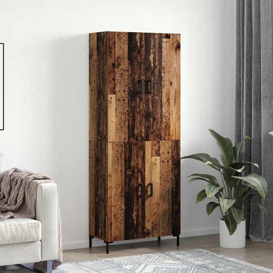 Høyskap Gammelt tre 69.5 x 34 x 180 cm Konstruert tre