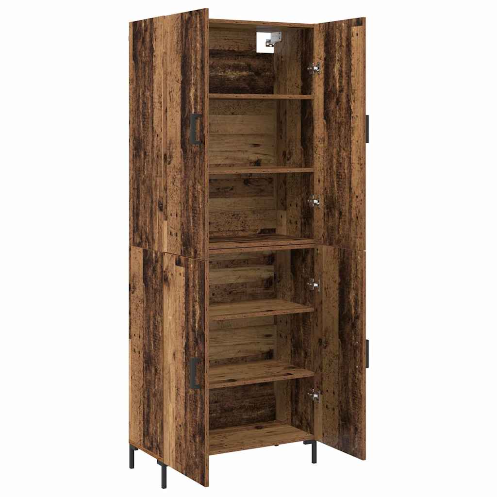 Høyskap Gammelt tre 69.5 x 34 x 180 cm Konstruert tre