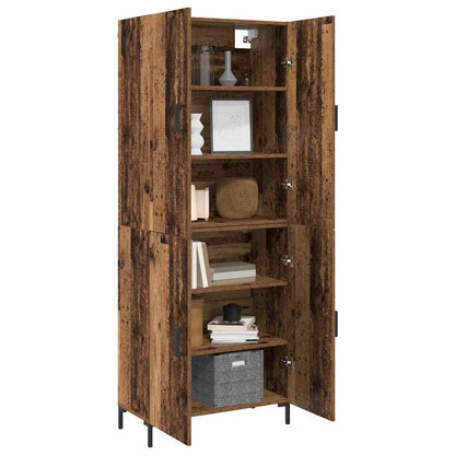 Høyskap Gammelt tre 69.5 x 34 x 180 cm Konstruert tre