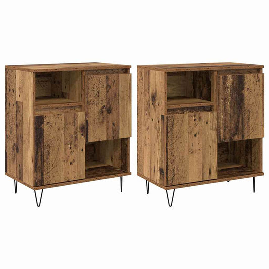 Skap 2 pcs Gammelt tre 120 x 35 x 70 cm Konstruert tre