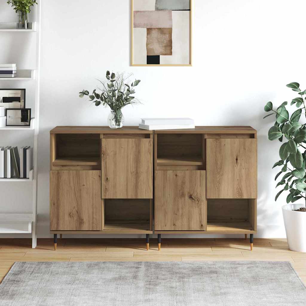 Skap 2 pcs artisan eik 120 x 35 x 70 cm Konstruert tre