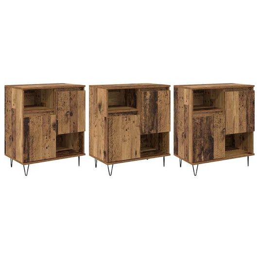 Skap 3 pcs Gammelt tre 180 x 35 x 70 cm Konstruert tre
