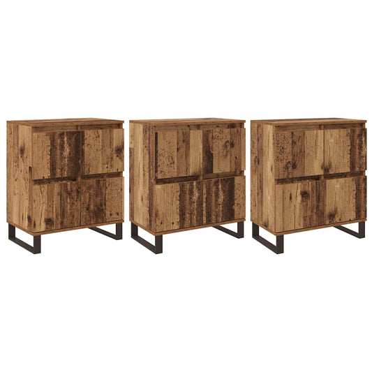 Skap 3 pcs Gammelt tre 180 x 35 x 70 cm Konstruert tre