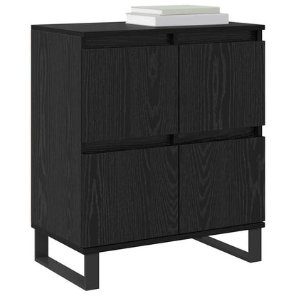 Skap 3 pcs Svart eik 180 x 35 x 70 cm Konstruert tre
