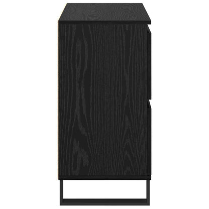 Skap 3 pcs Svart eik 180 x 35 x 70 cm Konstruert tre