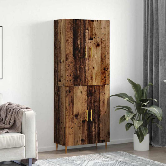 Høyskap Gammelt tre 69.5 x 34 x 180 cm Konstruert tre
