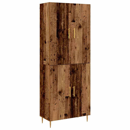 Høyskap Gammelt tre 69.5 x 34 x 180 cm Konstruert tre