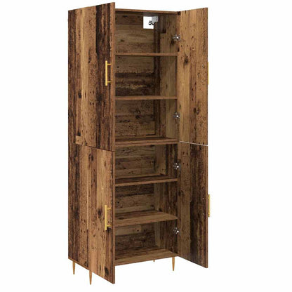 Høyskap Gammelt tre 69.5 x 34 x 180 cm Konstruert tre