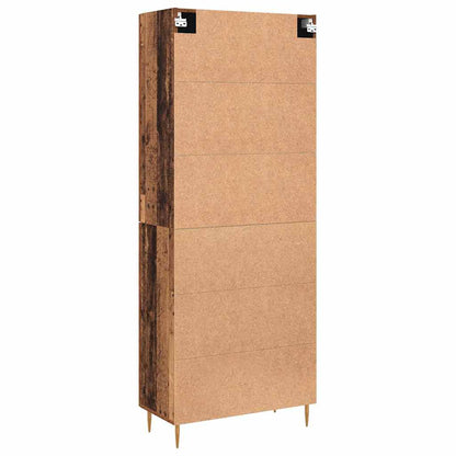 Høyskap Gammelt tre 69.5 x 34 x 180 cm Konstruert tre