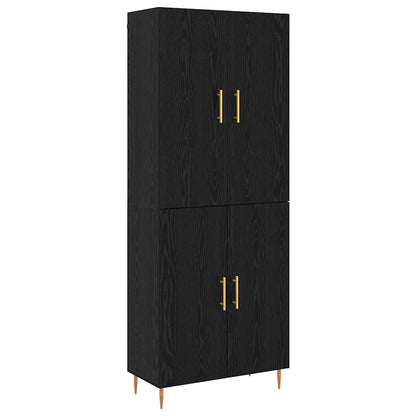Høyskap Svart eik 69.5 x 34 x 180 cm Konstruert tre