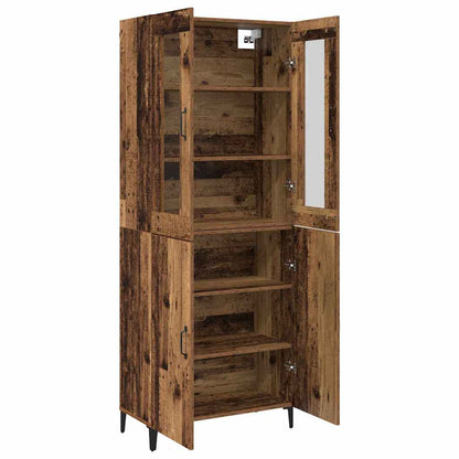 Høyskap 2 pcs Gammelt tre 69.5 x 34 x 180 cm Konstruert tre