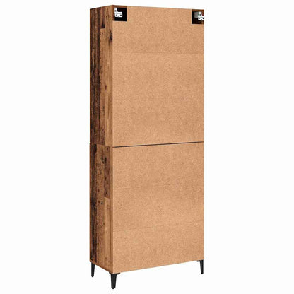Høyskap 2 pcs Gammelt tre 69.5 x 34 x 180 cm Konstruert tre