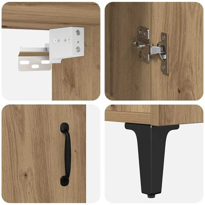 Høyskap 2 pcs artisan eik 69.5 x 34 x 180 cm Konstruert tre