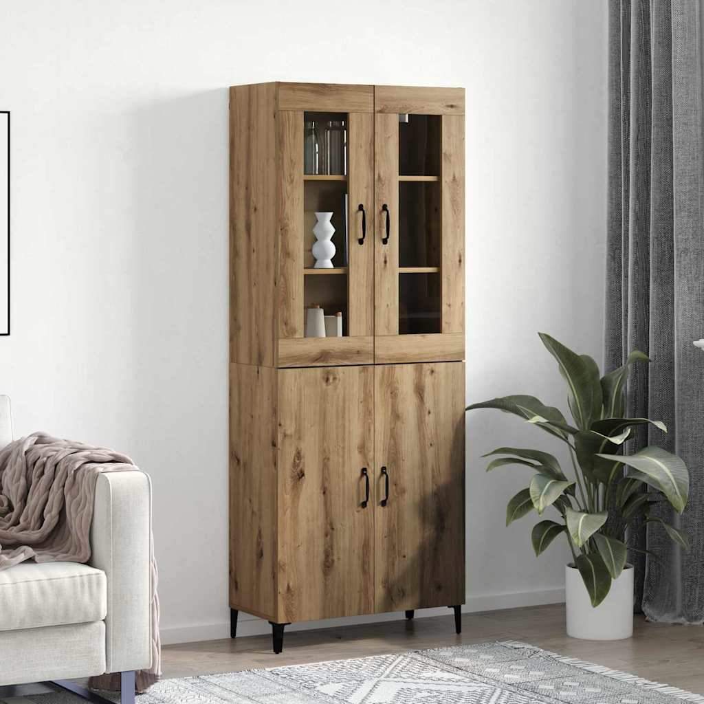 Høyskap 2 pcs artisan eik 69.5 x 34 x 180 cm Konstruert tre