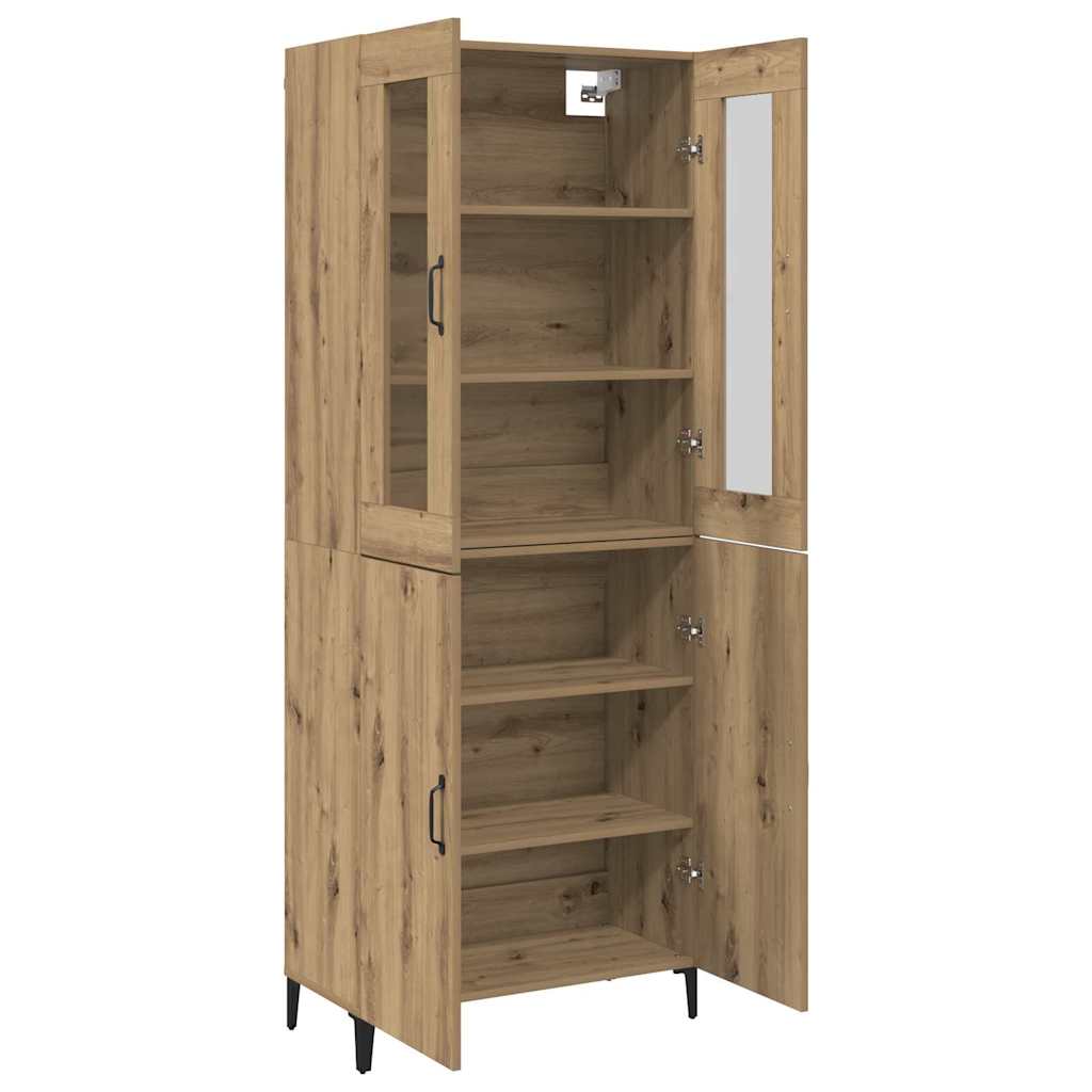 Høyskap 2 pcs artisan eik 69.5 x 34 x 180 cm Konstruert tre