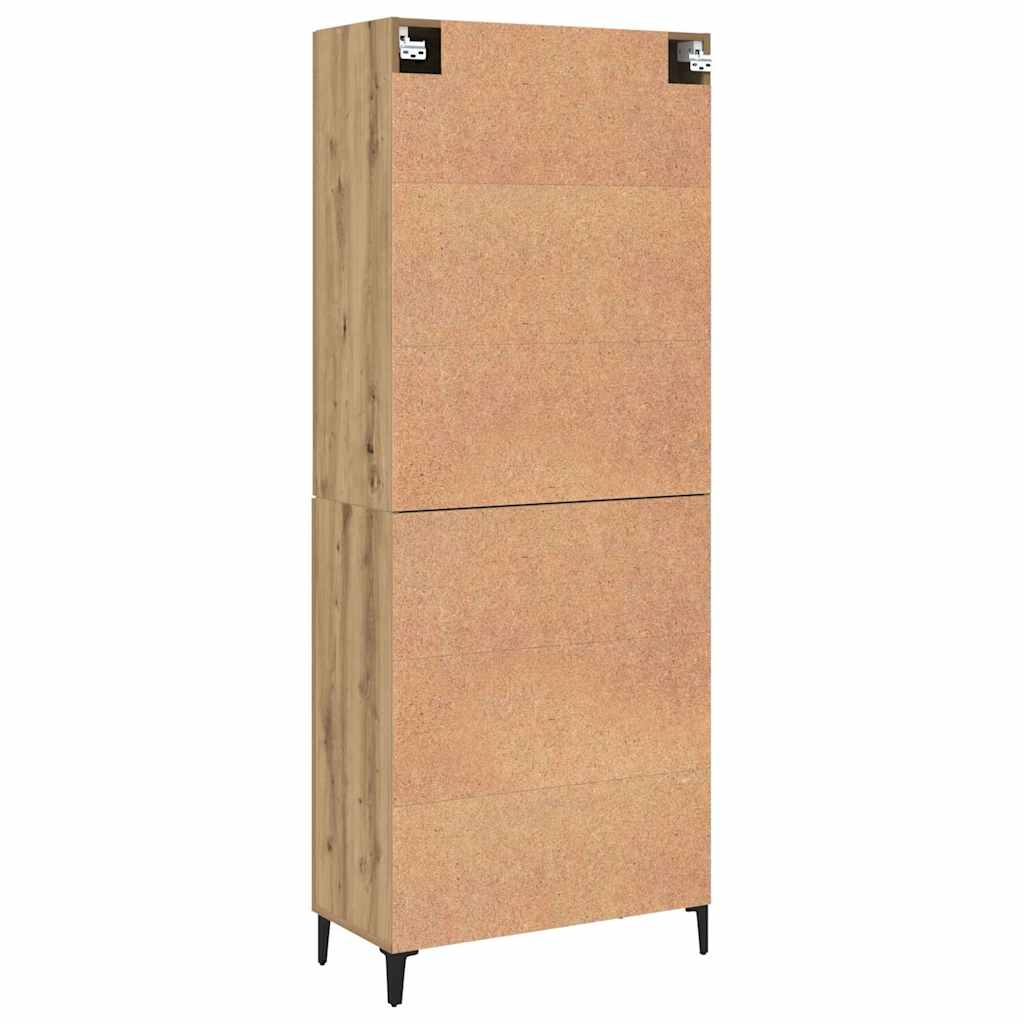Høyskap 2 pcs artisan eik 69.5 x 34 x 180 cm Konstruert tre