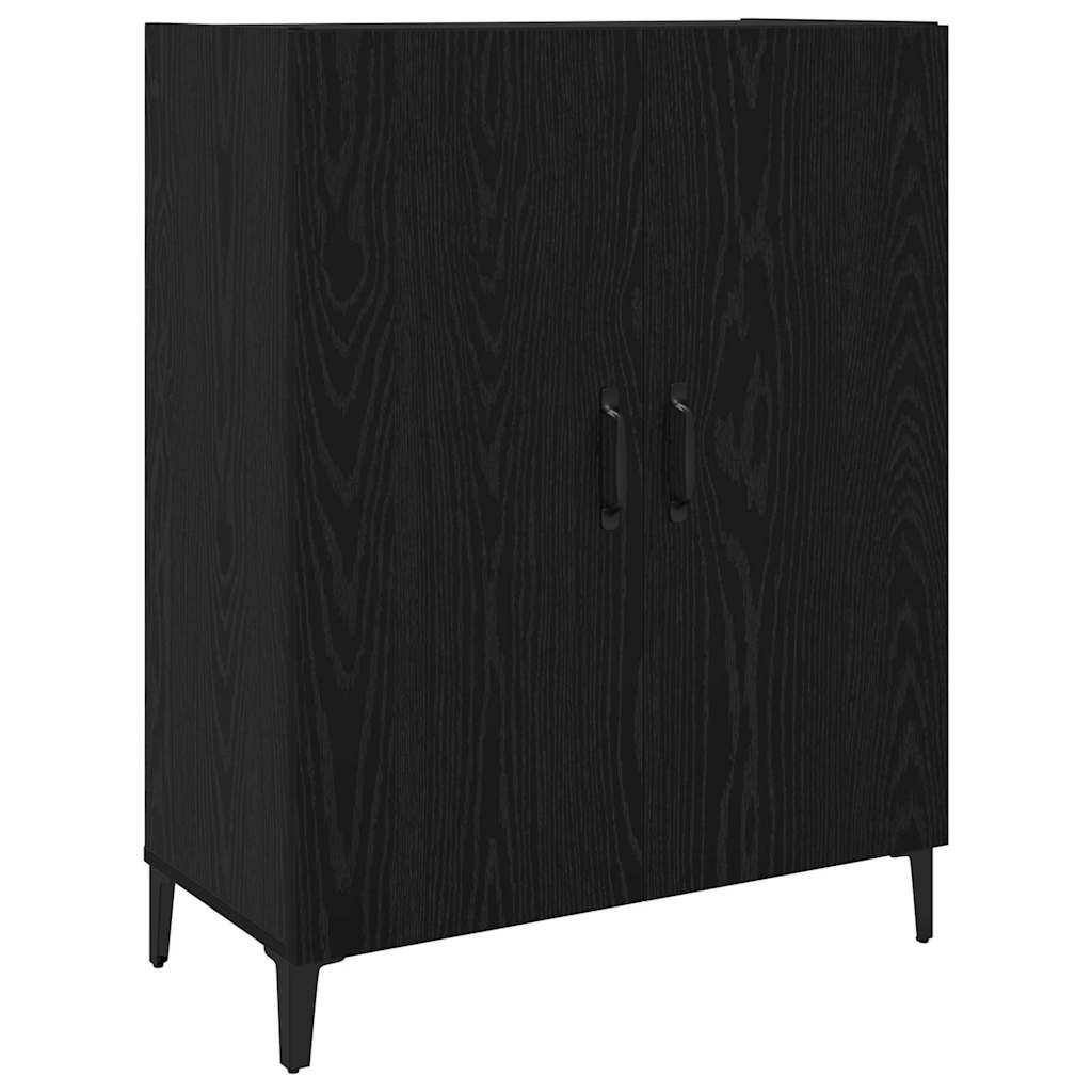 Høyskap 2 pcs Svart eik 69.5 x 34 x 180 cm Konstruert tre