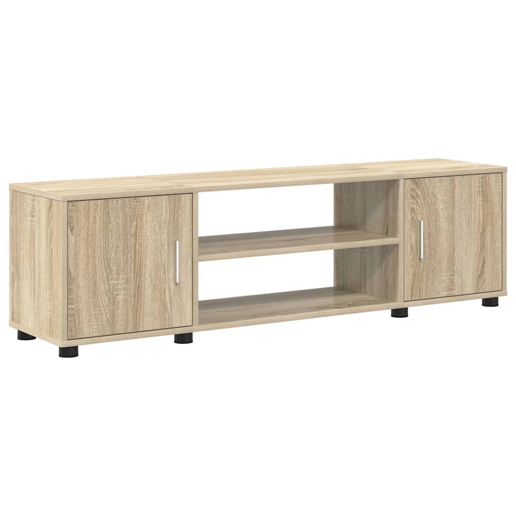 4-delt TV-skapsett Veggmontert 4 pcs Sonoma eik Konstruert tre