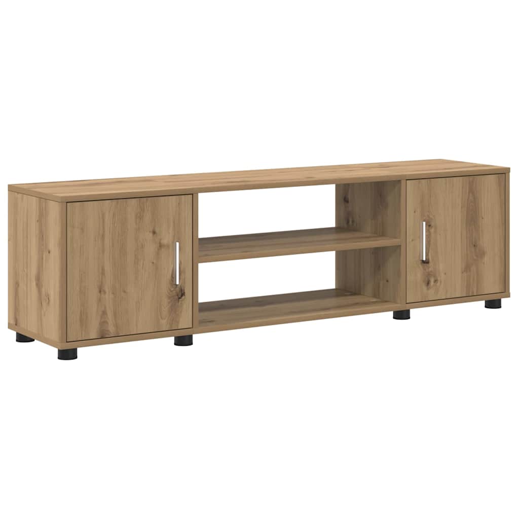 4-delt TV-skapsett Veggmontert 4 pcs artisan eik Konstruert tre