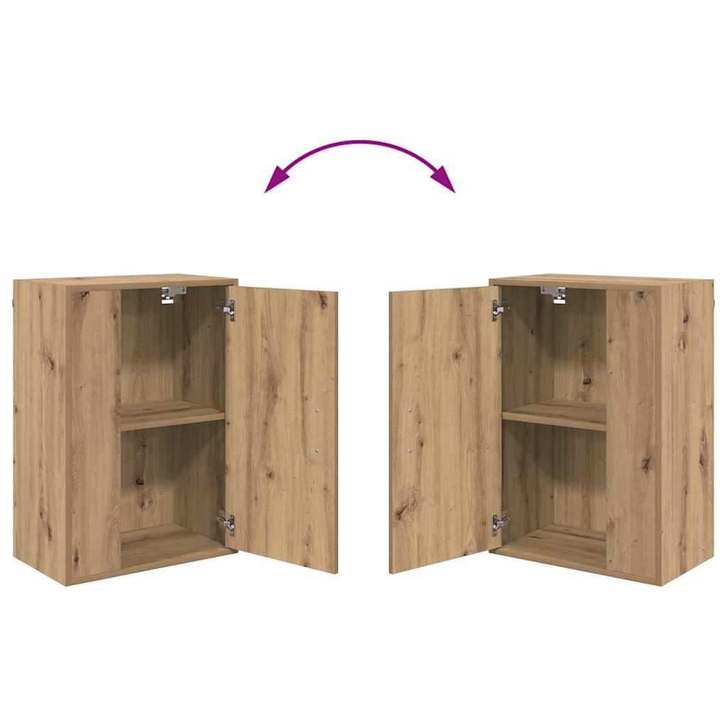 4-delt TV-skapsett Veggmontert 4 pcs artisan eik Konstruert tre