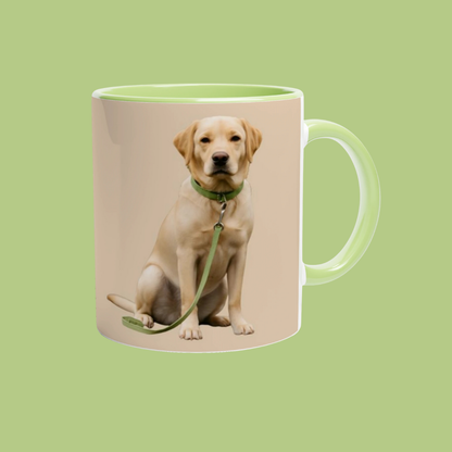 Keramisk krus 325 ml - farget innside og hank