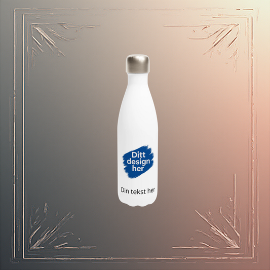 Hvit vannflaske i rustfritt stål 500 ml