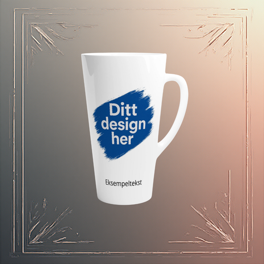 Hvitt keramisk lattekrus - 500 ml