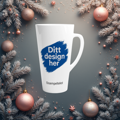 Hvitt keramisk lattekrus - 500 ml