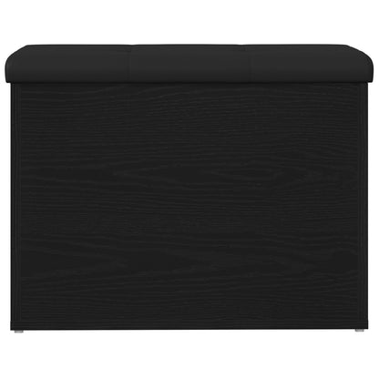 Oppbevaringsbenk Svart Eik 60x40x45 cm Konstruert Tre