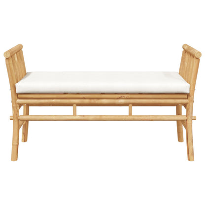 Hagebenk med puter 110 cm i bambus