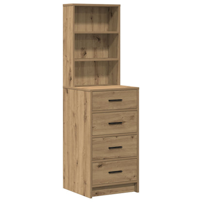 2-delt sminkebordsett med LED Artisan eikefiner