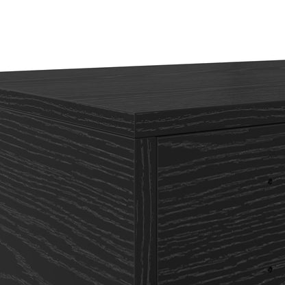 Seng Skuffer Svart 200x36,5x16,5 cm Konstruert Tre
