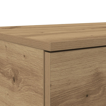 Seng med Skuffer i Håndlaget Eik 100x36,5x16,5 cm i Konstruert Tre