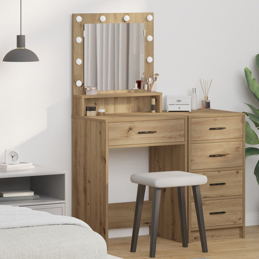 Artisan Eik Konstruert Tre 50 x 41 x 135 cm Hyller Sminkebord