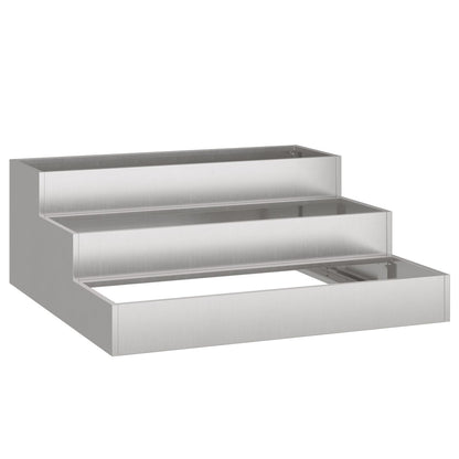 hagekasse 3-tier 90x90x35 cm værbestandig stål