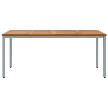Hagebord 180x90x75 cm Solid Akasietre og Metall
