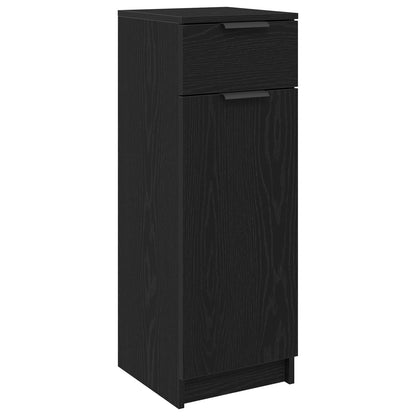 Baderomskap Svart Eik 32x34x90 cm Konstruert Tre
