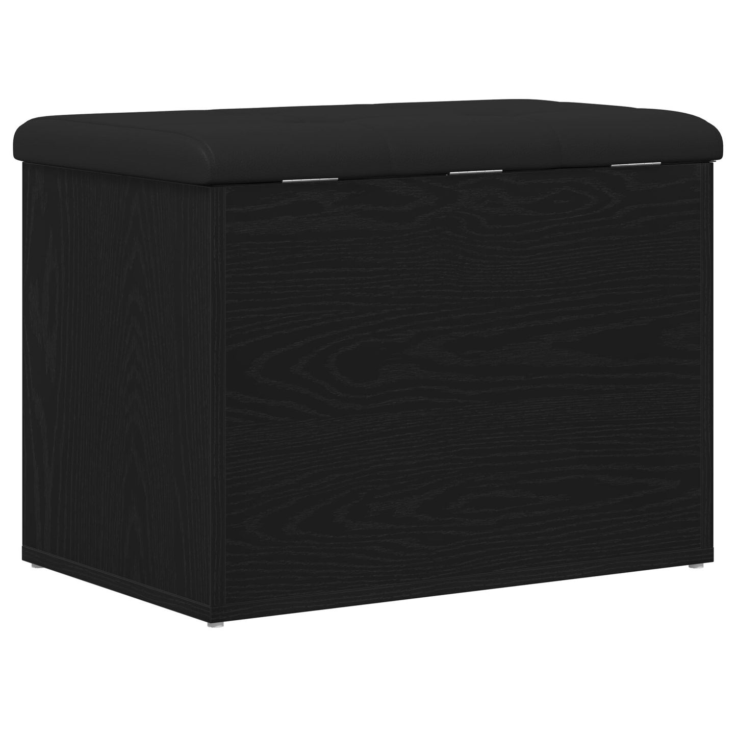 Oppbevaringsbenk Svart Eik 60x40x45 cm Konstruert Tre