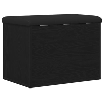 Oppbevaringsbenk Svart Eik 60x40x45 cm Konstruert Tre
