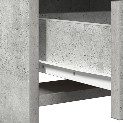 2-delt sminkebordsett med LED Betonggrå Konstruert Tre