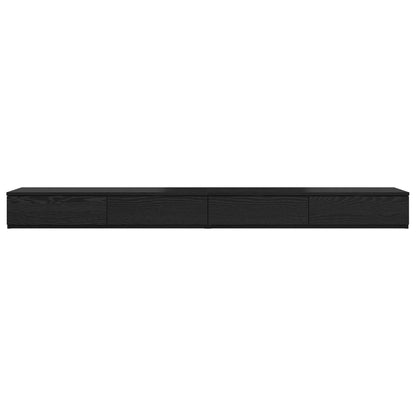 Seng Skuffer Svart 200x36,5x16,5 cm Konstruert Tre
