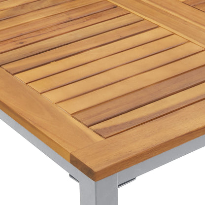 Hagebord 180x90x75 cm Solid Akasietre og Metall