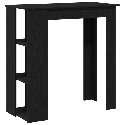 Barbord med hylle - Svart eik, 102x50x103,5 cm, Laget av konstruert tre