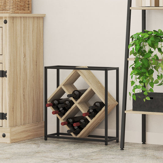 Vinreoler Sonoma eik, Svart Sponplate, Metall Medium