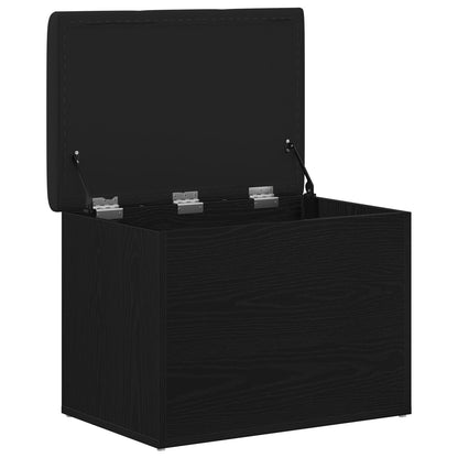 Oppbevaringsbenk Svart Eik 60x40x45 cm Konstruert Tre